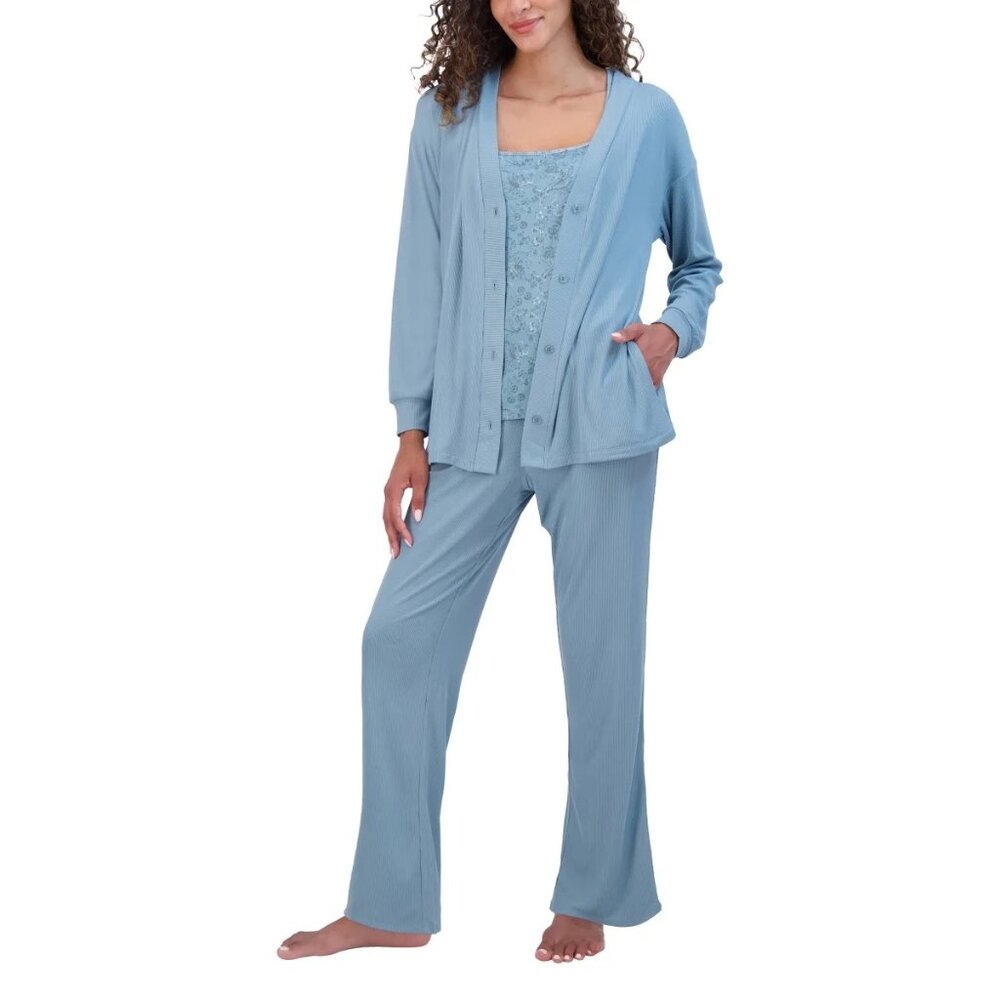Live2Lounge Sm 3-piece Loungewear Set Cardigan Sleeveless Tank Top Pants Cooling